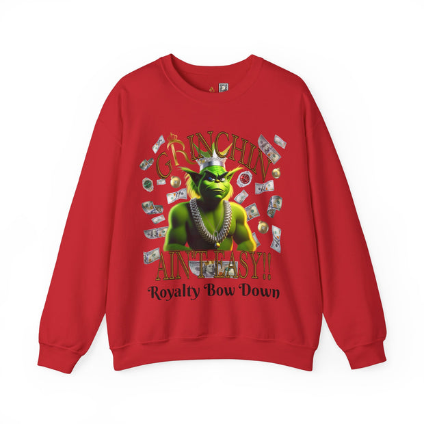 Grinchin Ain't Easy Crewneck Sweatshirt