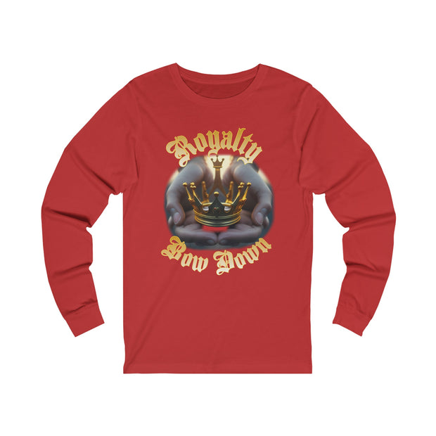 Crown in hand Long Sleeve Tee - Royalty Bow Down