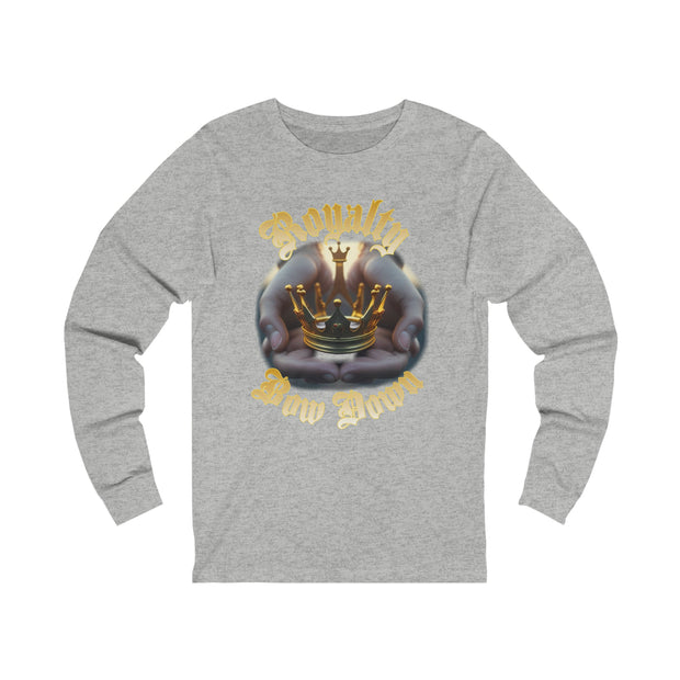 Crown in hand Long Sleeve Tee - Royalty Bow Down