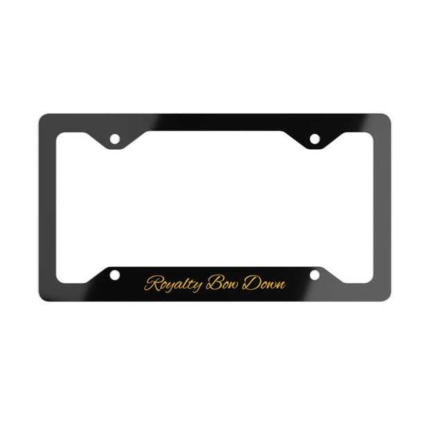 Metal License Plate Frame - Royalty Bow Down