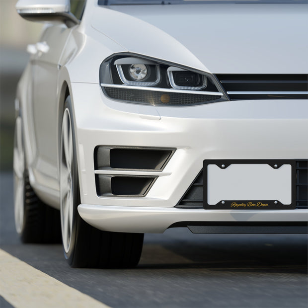 Metal License Plate Frame - Royalty Bow Down